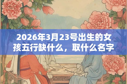 2026年3月23号出生的女孩五行缺什么,取什么名字好 2026年3月23号出生的女孩五行缺什么,取什么名字好