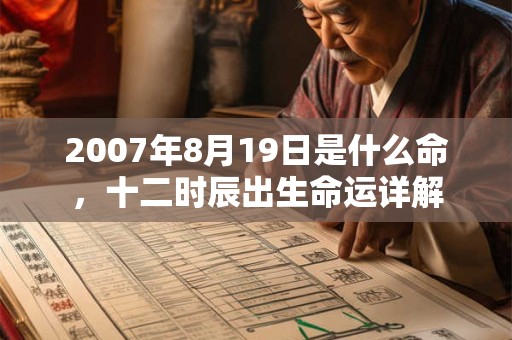 2007年8月19日是什么命,十二时辰出生命运详解 2007年8月19日是什么命,十二时辰出生命运详解