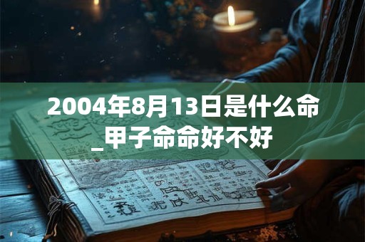2004年8月13日是什么命_甲子命命好不好