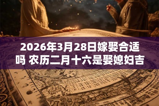 2026年3月28日嫁娶合适吗 农历二月十六是娶媳妇吉日吗