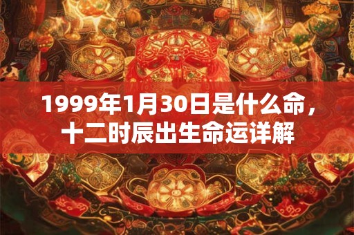 1999年1月30日是什么命,十二时辰出生命运详解 1999年1月30日是什么命,十二时辰出生命运详解