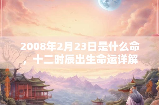 2008年2月23日是什么命,十二时辰出生命运详解 2008年2月23日是什么命,十二时辰出生命运详解