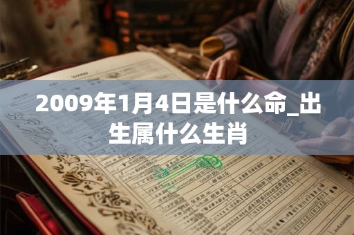 2009年1月4日是什么命_出生属什么生肖