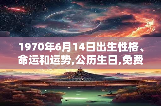 1970年6月14日出生性格、命运和运势,公历生日,免费算命