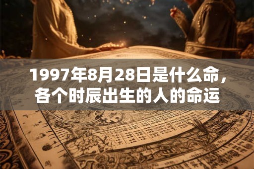 1997年8月28日是什么命，各个时辰出生的人的命运