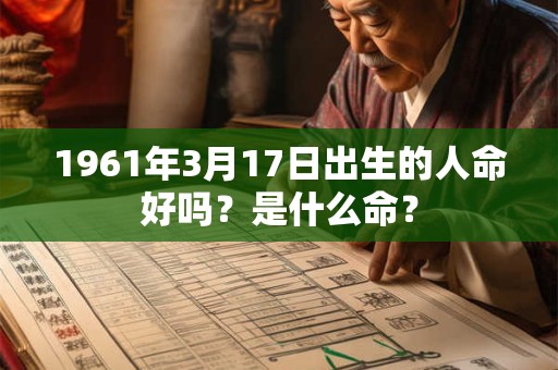 1961年3月17日出生的人命好吗?是什么命? 1961年3月17日出生的人命好吗?是什么命?