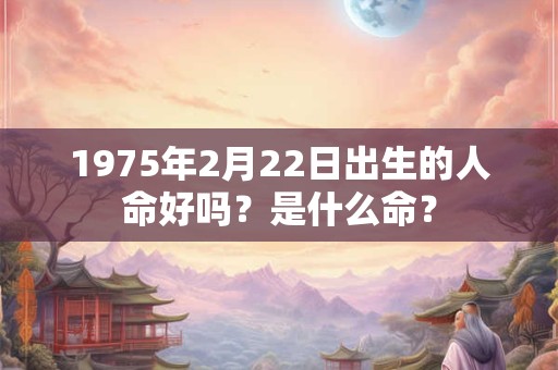 1975年2月22日出生的人命好吗？是什么命？