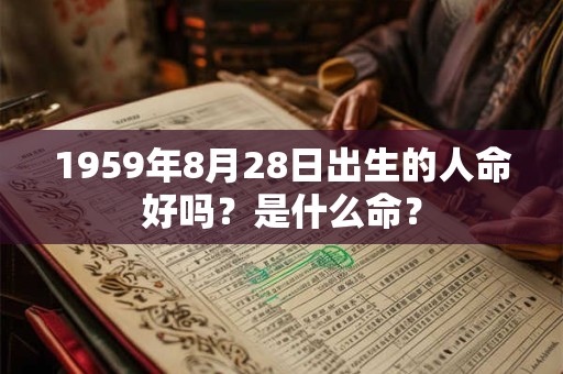 1959年8月28日出生的人命好吗？是什么命？