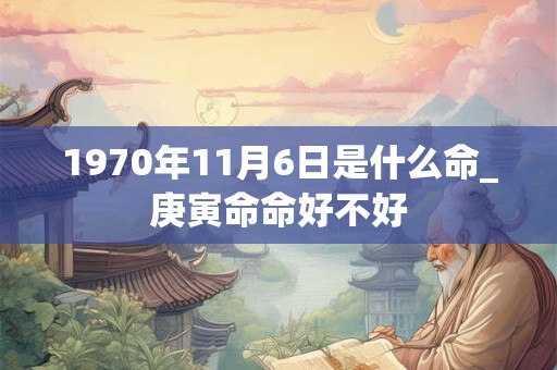 1970年11月6日是什么命_庚寅命命好不好