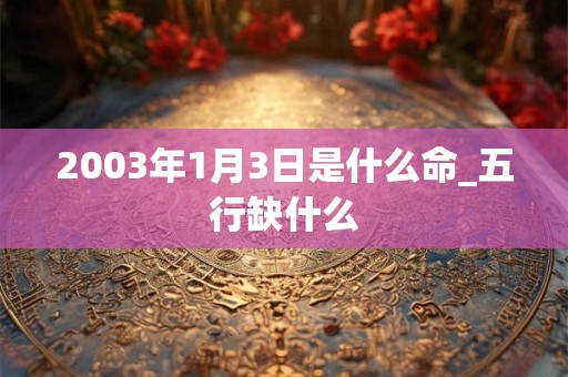 2003年1月3日是什么命_五行缺什么
