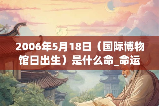 2006年5月18日（国际博物馆日出生）是什么命_命运如何