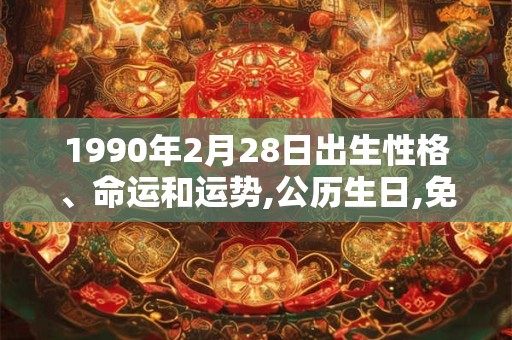 1990年2月28日出生性格、命运和运势,公历生日,免费算命