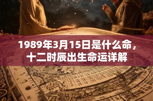 1989年3月15日是什么命，十二时辰出生命运详解