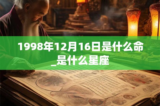 1998年12月16日是什么命_是什么星座