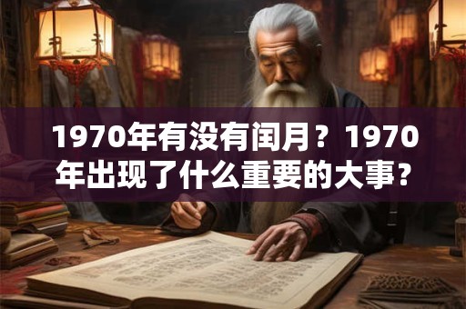 1970年有没有闰月？1970年出现了什么重要的大事？