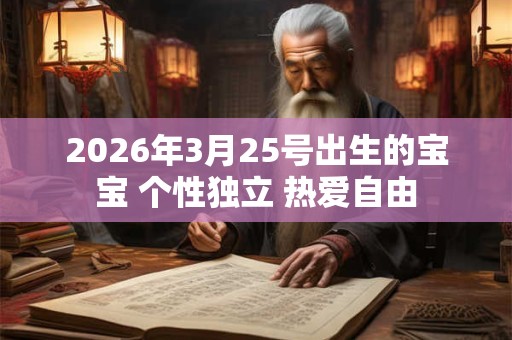 2026年3月25号出生的宝宝 个性独立 热爱自由
