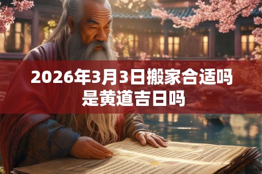 2026年3月3日搬家合适吗 是黄道吉日吗