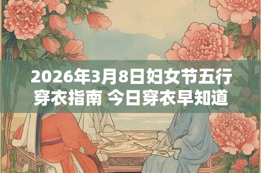 2026年3月8日妇女节五行穿衣指南 今日穿衣早知道 2026年3月8日妇女节五行穿衣指南 今日穿衣早知道