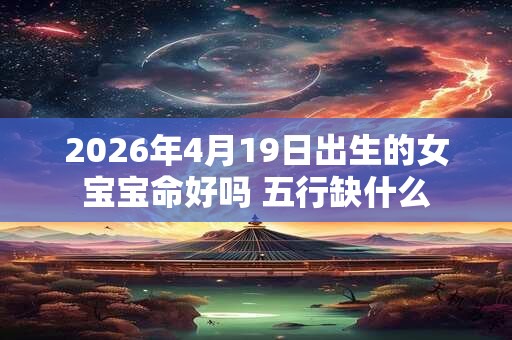 2026年4月19日出生的女宝宝命好吗 五行缺什么
