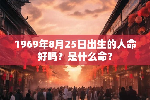 1969年8月25日出生的人命好吗?是什么命? 1969年8月25日出生的人命好吗?是什么命?