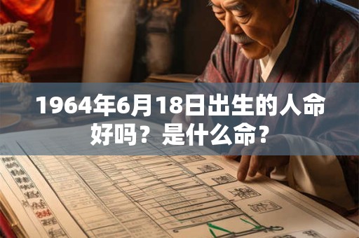 1964年6月18日出生的人命好吗?是什么命? 1964年6月18日出生的人命好吗?是什么命?