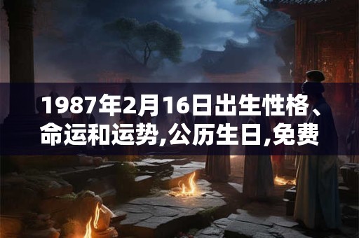 1987年2月16日出生性格、命运和运势,公历生日,免费算命
