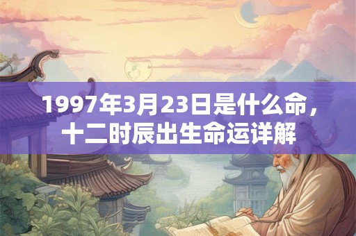 1997年3月23日是什么命，十二时辰出生命运详解