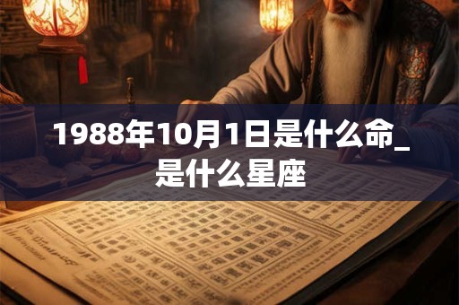 1988年10月1日是什么命_是什么星座 1988年10月1日是什么命_是什么星座