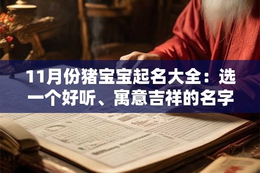 11月份猪宝宝起名大全：选一个好听、寓意吉祥的名字！