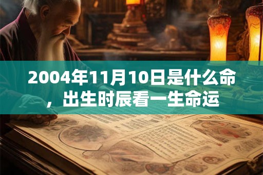 2004年11月10日是什么命,出生时辰看一生命运 2004年11月10日是什么命,出生时辰看一生命运