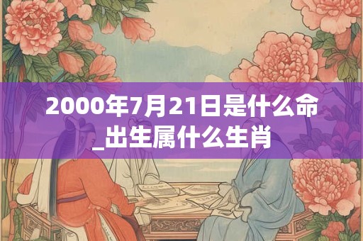 2000年7月21日是什么命_出生属什么生肖