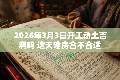 2026年3月3日开工动土吉利吗 这天建房合不合适 2026年3月3日开工动土吉利吗 这天建房合不合适