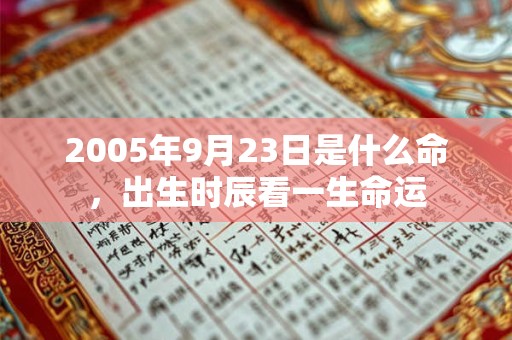 2005年9月23日是什么命，出生时辰看一生命运