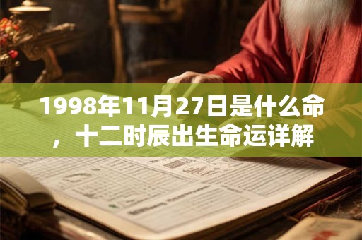 1998年11月27日是什么命,十二时辰出生命运详解 1998年11月27日是什么命,十二时辰出生命运详解
