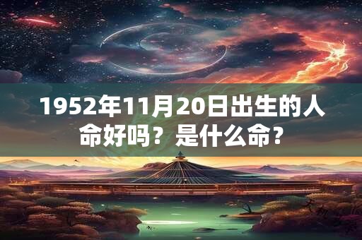 1952年11月20日出生的人命好吗？是什么命？