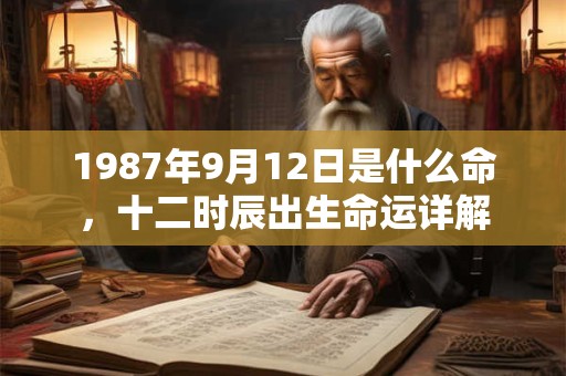 1987年9月12日是什么命，十二时辰出生命运详解