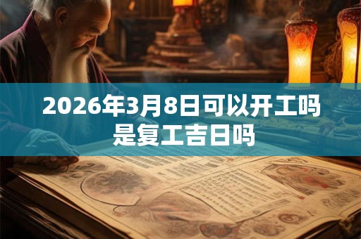 2026年3月8日可以开工吗 是复工吉日吗