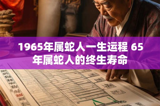 1965年属蛇人一生运程 65年属蛇人的终生寿命 1965年属蛇人一生运程 65年属蛇人的终生寿命