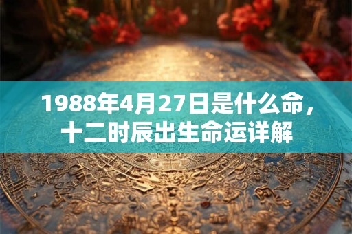 1988年4月27日是什么命,十二时辰出生命运详解 1988年4月27日是什么命,十二时辰出生命运详解
