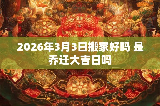 2026年3月3日搬家好吗 是乔迁大吉日吗 2026年3月3日搬家好吗 是乔迁大吉日吗