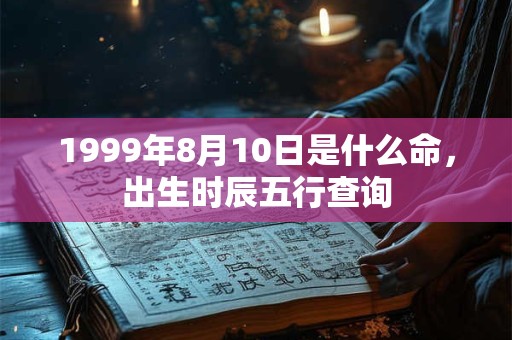 1999年8月10日是什么命，出生时辰五行查询