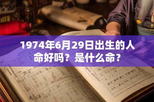 1974年6月29日出生的人命好吗？是什么命？