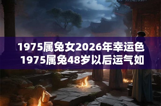 1975属兔女2026年幸运色 1975属兔48岁以后运气如何