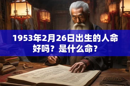 1953年2月26日出生的人命好吗？是什么命？