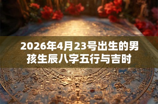 2026年4月23号出生的男孩生辰八字五行与吉时 2026年4月23号出生的男孩生辰八字五行与吉时