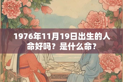 1976年11月19日出生的人命好吗？是什么命？