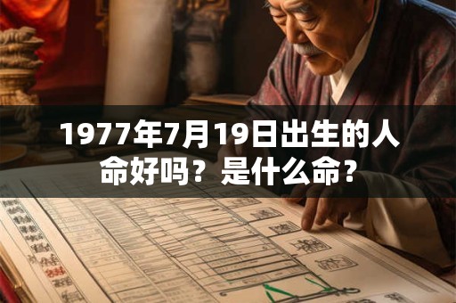 1977年7月19日出生的人命好吗？是什么命？