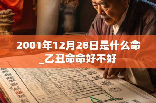 2001年12月28日是什么命_乙丑命命好不好