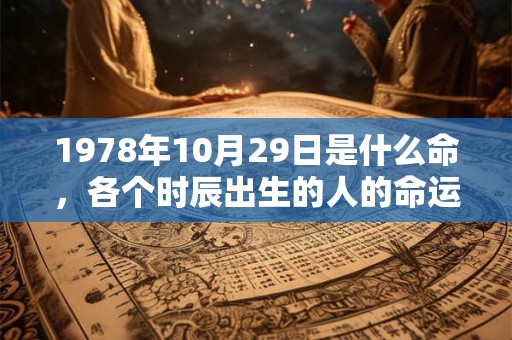 1978年10月29日是什么命,各个时辰出生的人的命运 1978年10月29日是什么命,各个时辰出生的人的命运