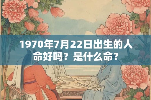 1970年7月22日出生的人命好吗？是什么命？